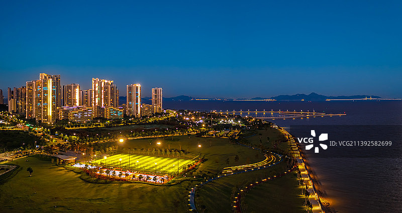 公园城市——珠海高新区体育公园夜景图片素材
