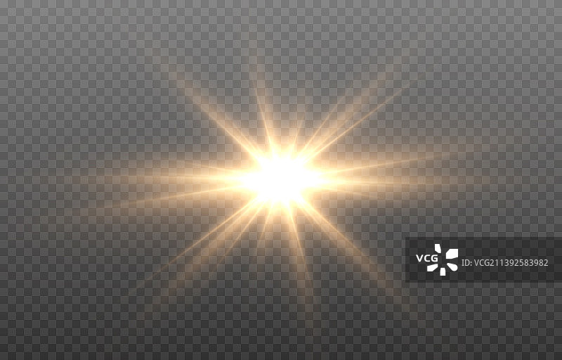 金色光芒阳光日出png图片素材