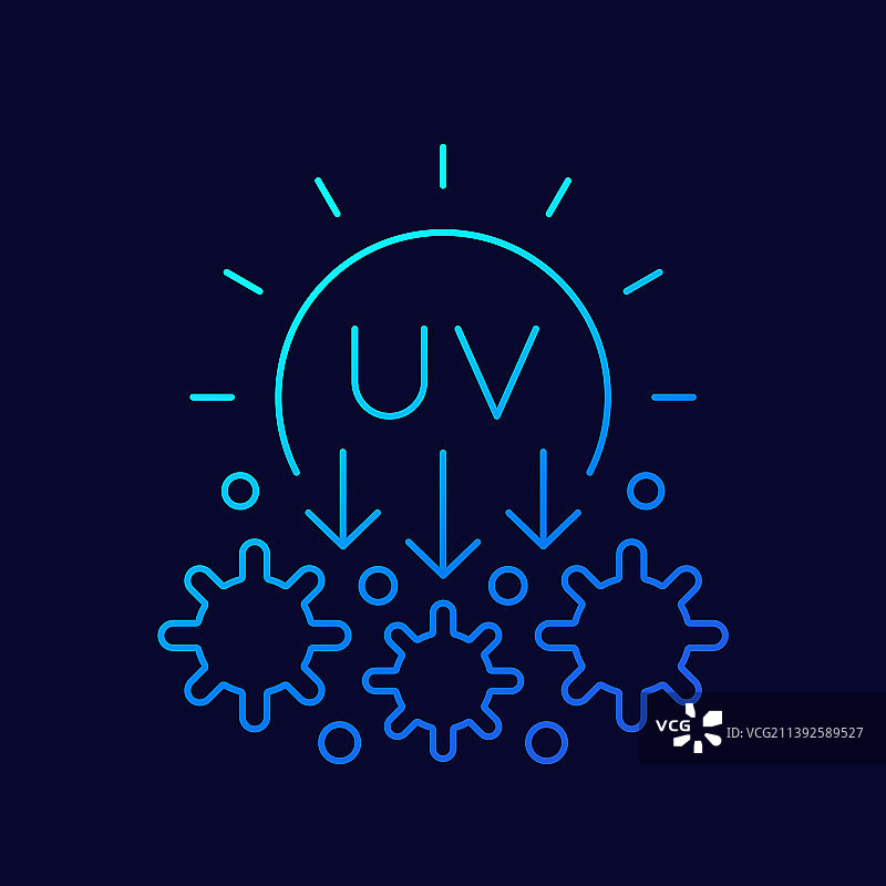 用于消毒的紫外线灯图标图片素材