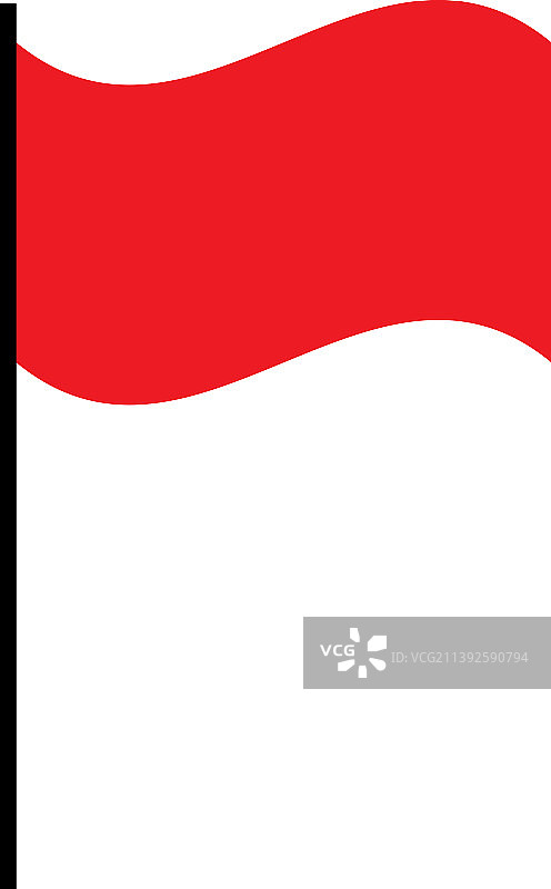 白色背景上的红色旗帜设计图片素材