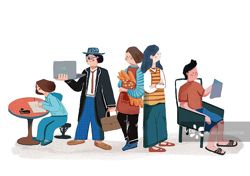 咖啡店人物合集图片素材