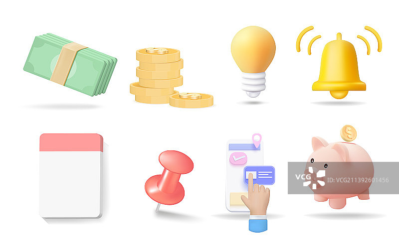 3D商务图标合集图片素材