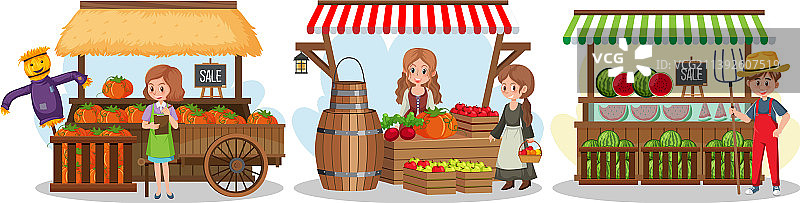 水果店跳蚤市场概念图片素材