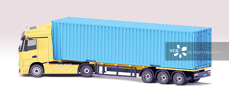 半挂集装箱卡车图片素材