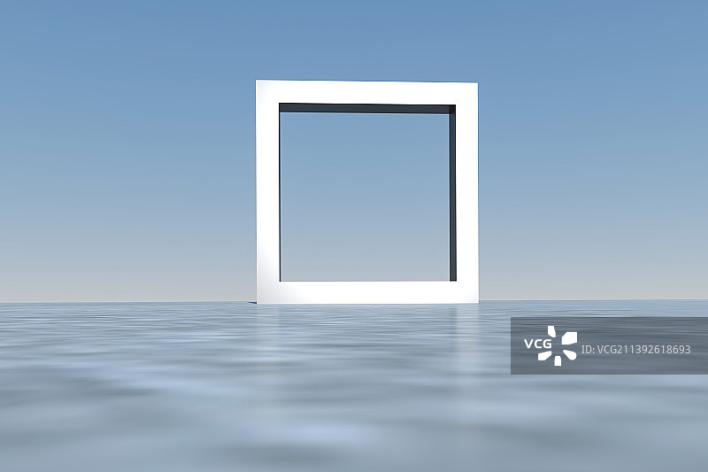 3D白色背景下的相框图片素材