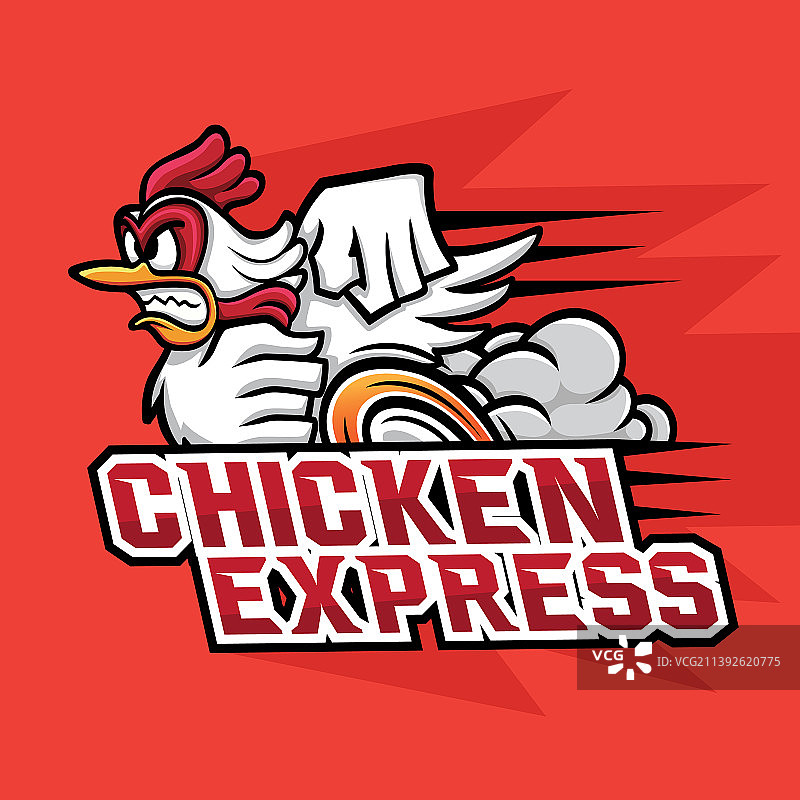 奔跑的鸡吉祥物设计图片素材