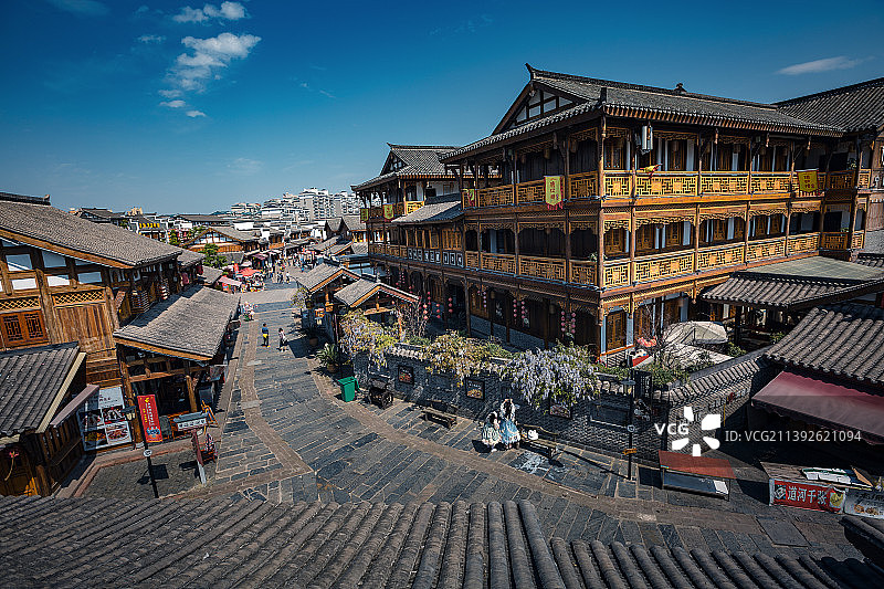 午后的常德大小河街 湖南常德柳明路106号图片素材