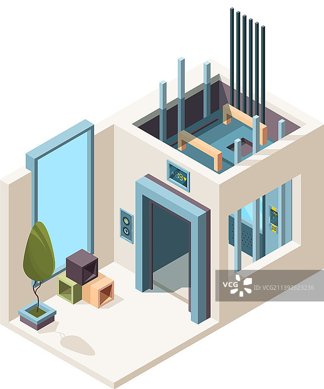 建筑电梯机房图片素材