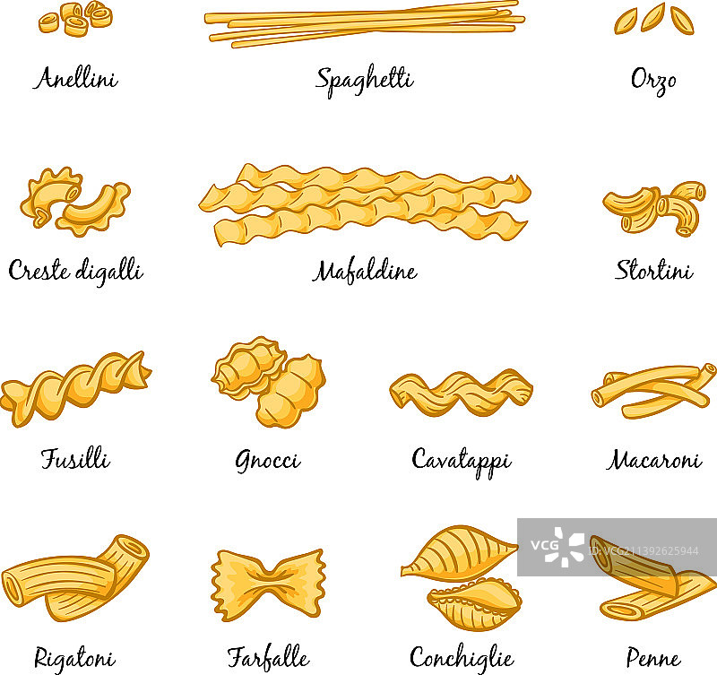 通心粉、意大利面和其他意大利面图片素材