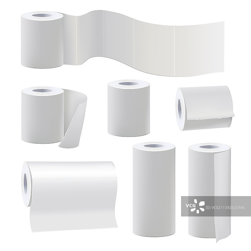 成卷的空白卫生纸图片素材