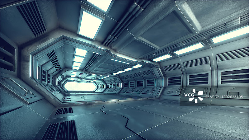 3D渲染的科幻延伸背景图片素材