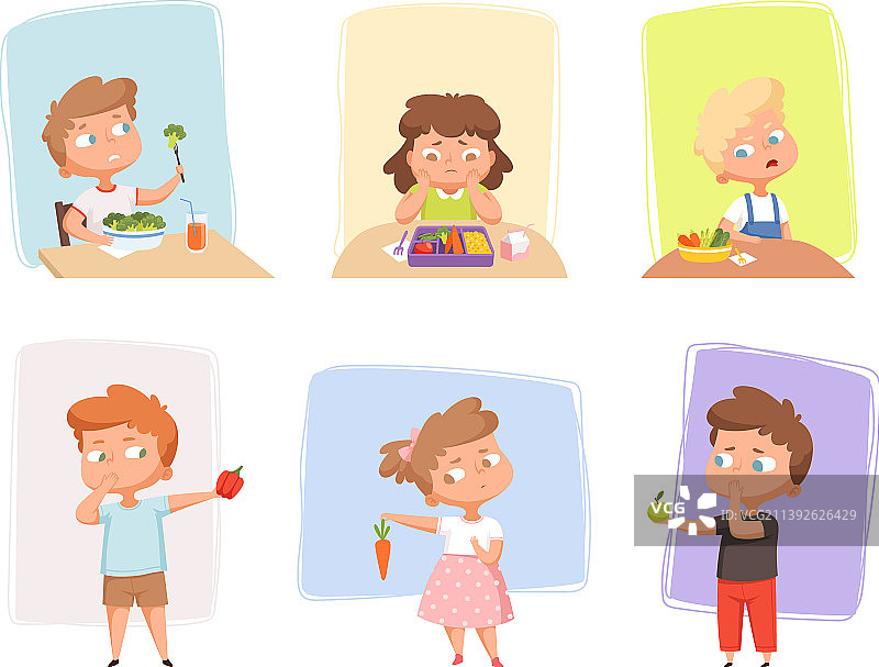 儿童不喜欢的蔬菜图片素材