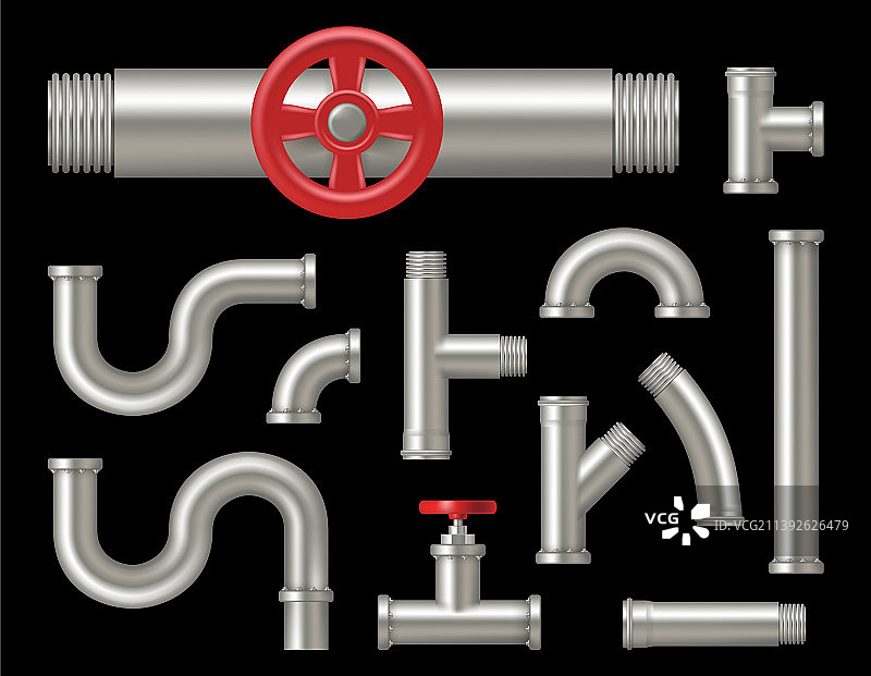 工厂钢管弯曲管道图片素材