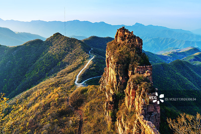 河北嶂石岩九女峰晨曦图片素材