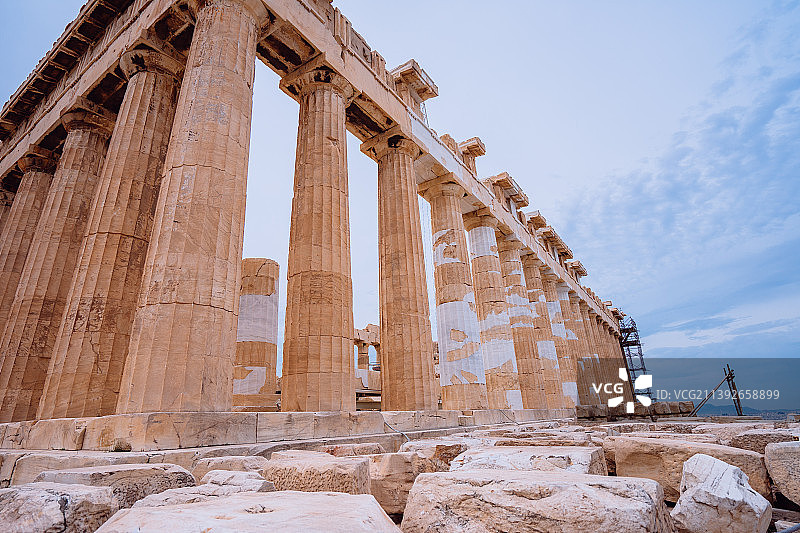 希腊雅典卫城巴特农神庙图片素材