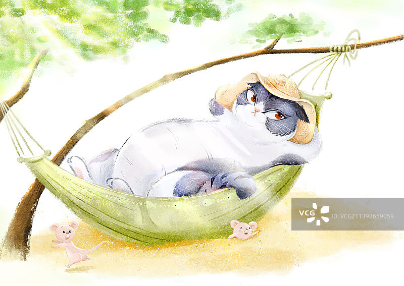 手绘 猫图片素材