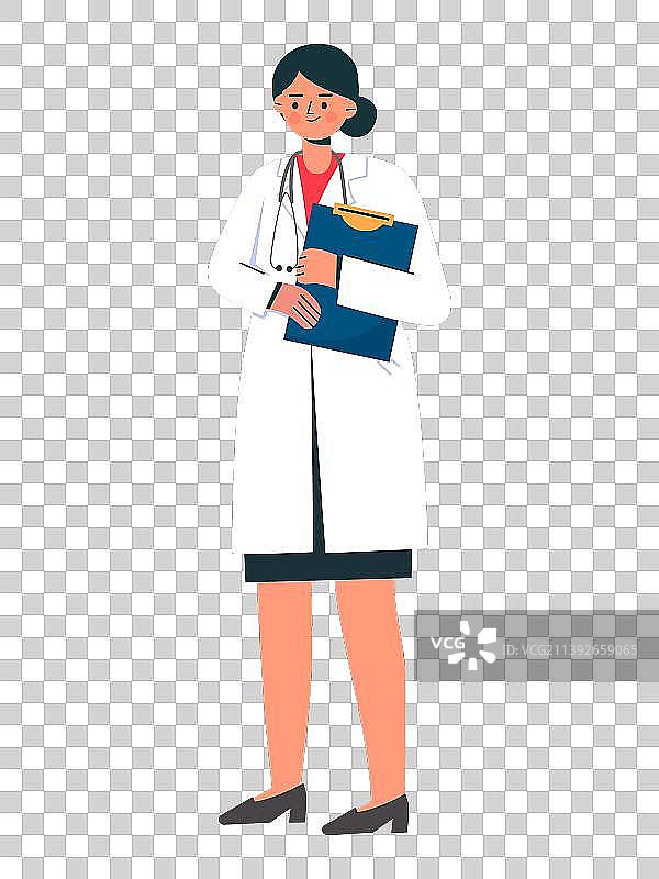 女医生形象插画素材图片素材