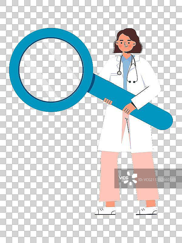 体检的女医生插画素材图片素材