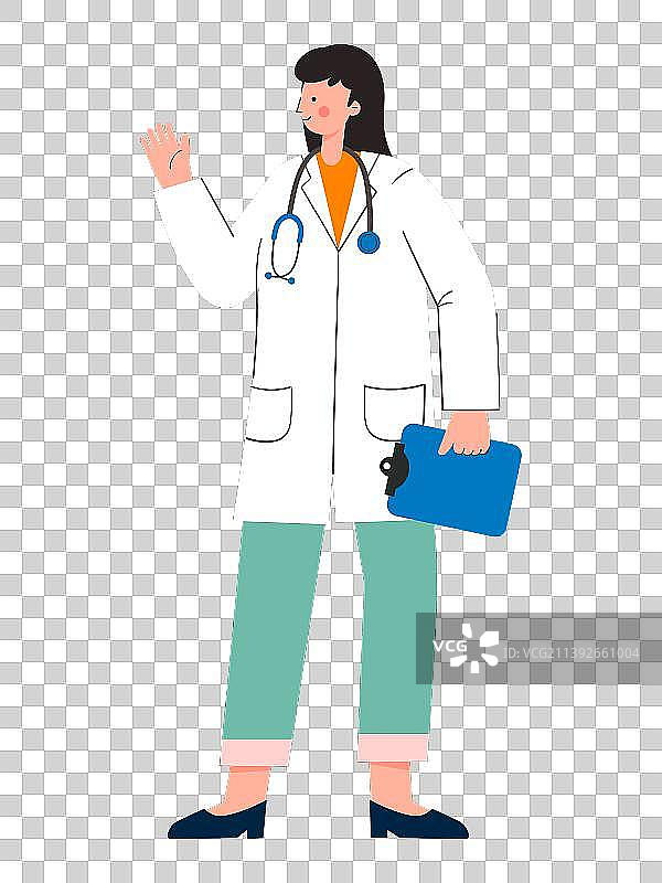 女医生形象插画素材图片素材