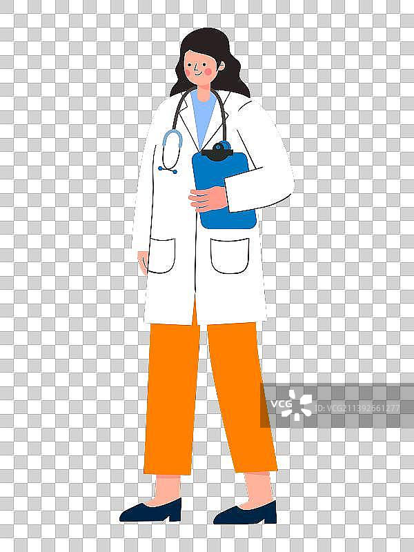 女医生形象插画素材图片素材