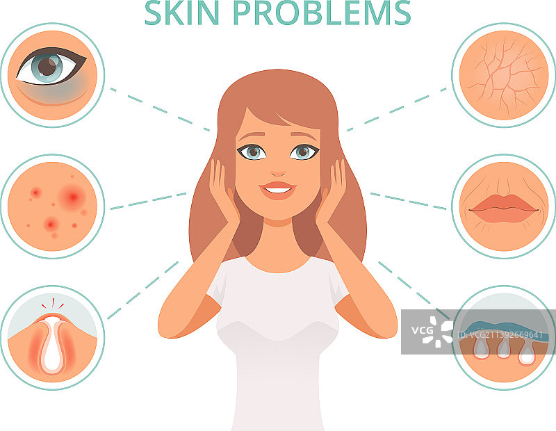 皮肤问题美容女人磨砂护理面部图片素材