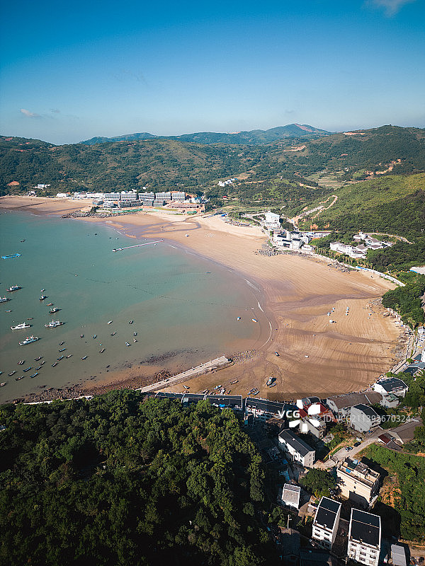 苍南县渔寮大沙滩图片素材