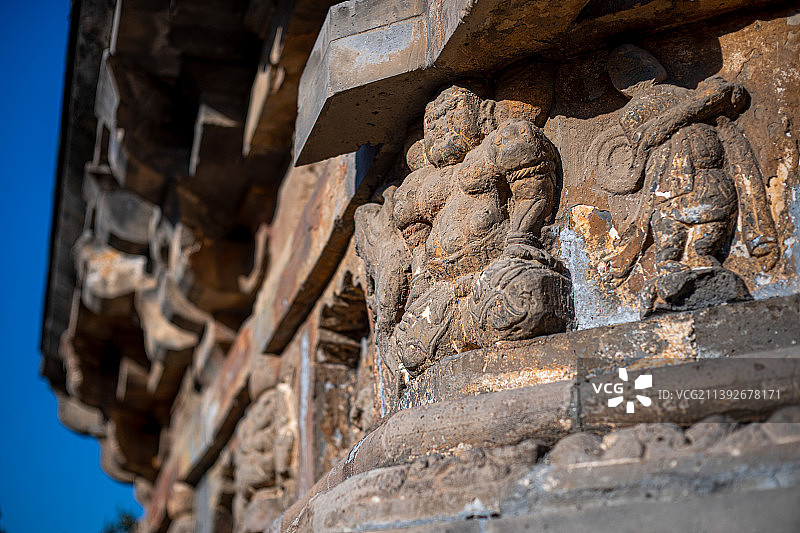 北京房山重要景点全国重点文物保护单位云居寺风光辽代北塔图片素材