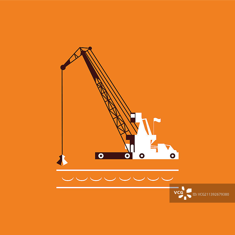 挖掘沙子的巨型起重机驳船工业船图片素材