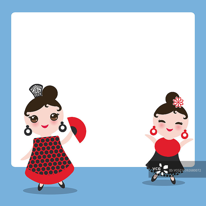 西班牙弗拉明戈舞者卡片设计banner图片素材