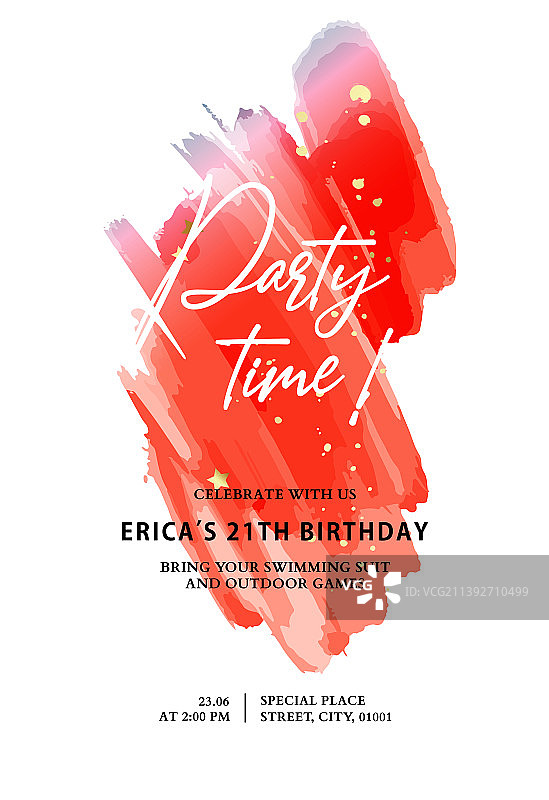 红色派对邀请函宣传单图标背景图片素材