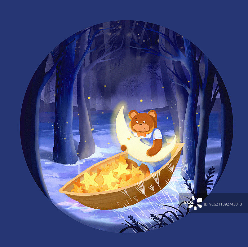 光影场景插画图片素材