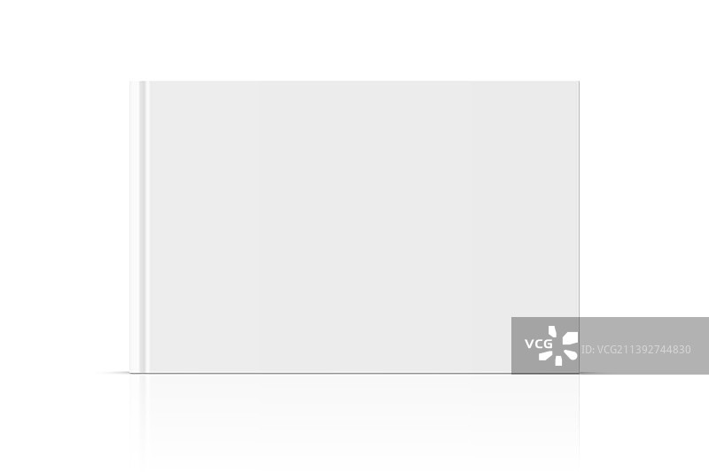 逼真站立的3D白色书本样机图片素材