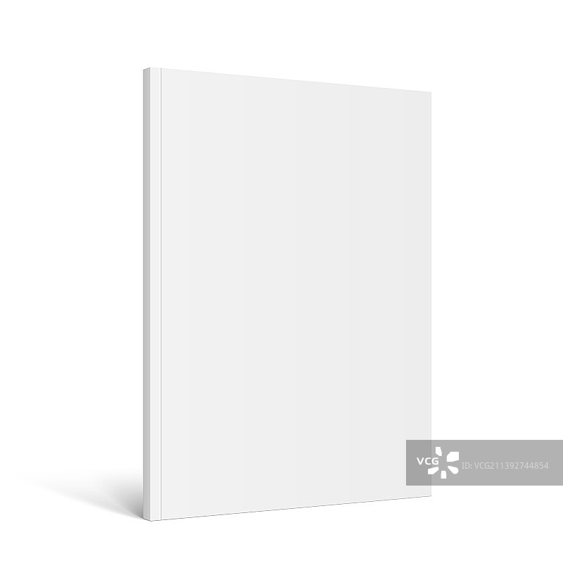 白色逼真3D杂志样机图片素材