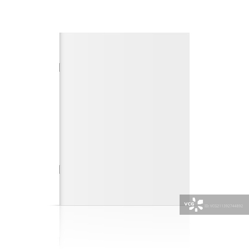 白色逼真3D杂志样机图片素材