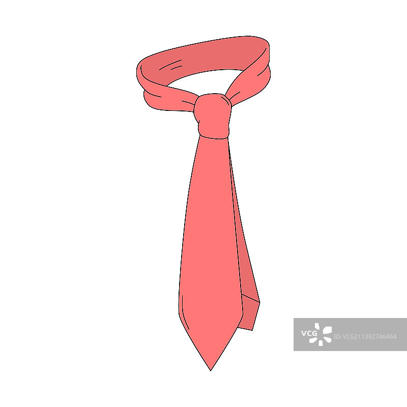 白色背景上的领带卡通图片素材