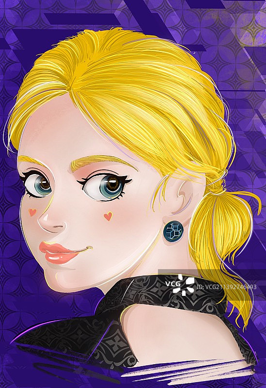 时尚金发碧眼美女海报图片素材