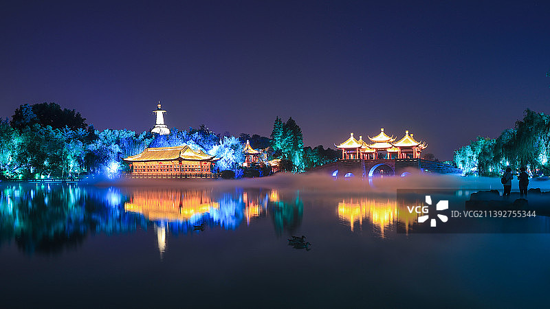 夜游瘦西湖图片素材