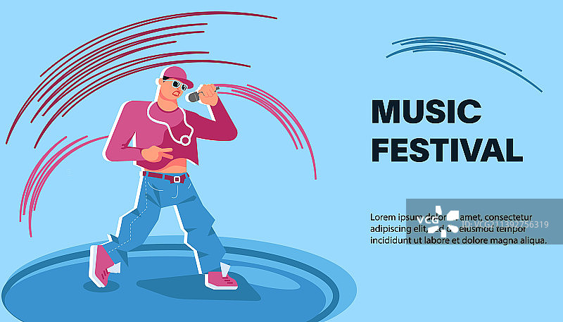 现场音乐节网站banner模板图片素材