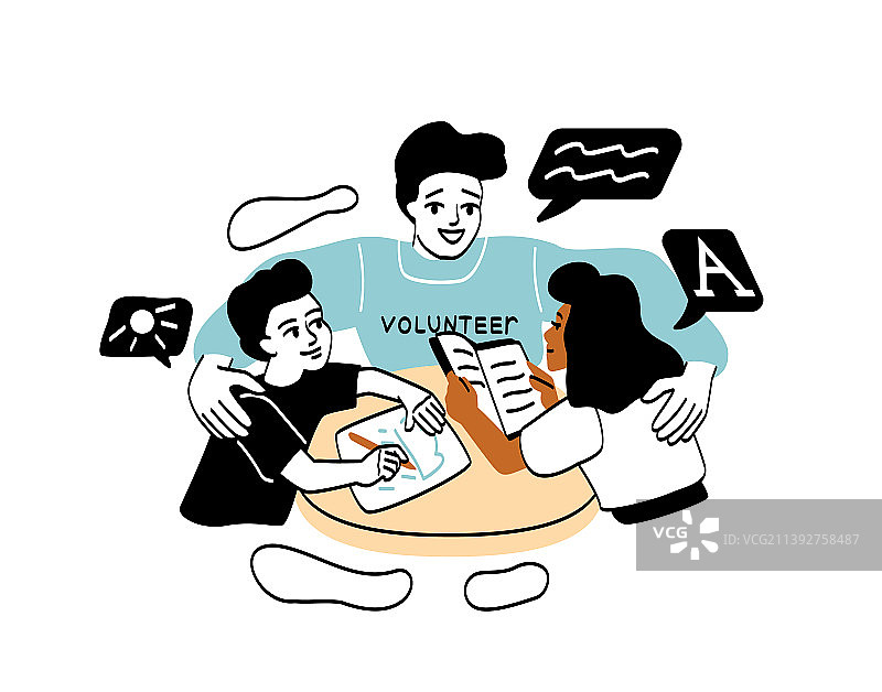 慈善与捐赠抽象概念图片素材