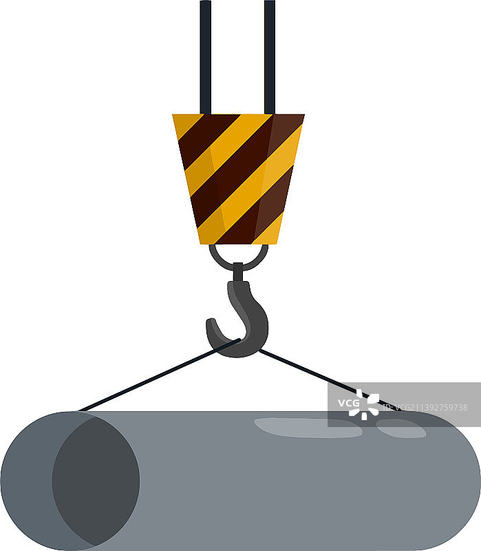 带有铁管的工业货物起重机图片素材