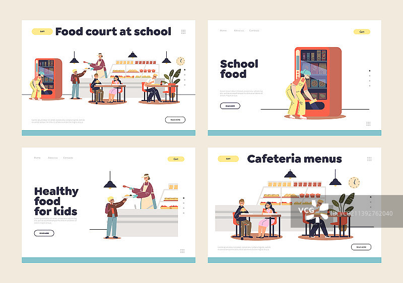 学校食堂或午餐室概念图片素材