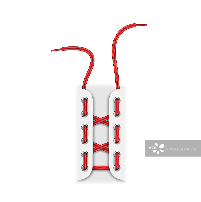 系鞋带的逼真鞋类图片素材