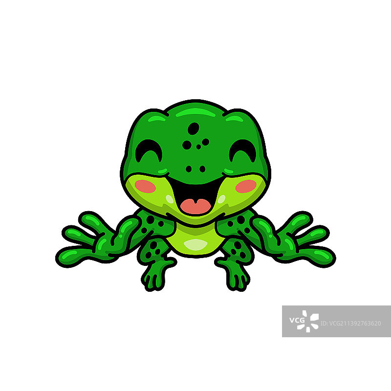 可爱的卡通小青蛙图片素材