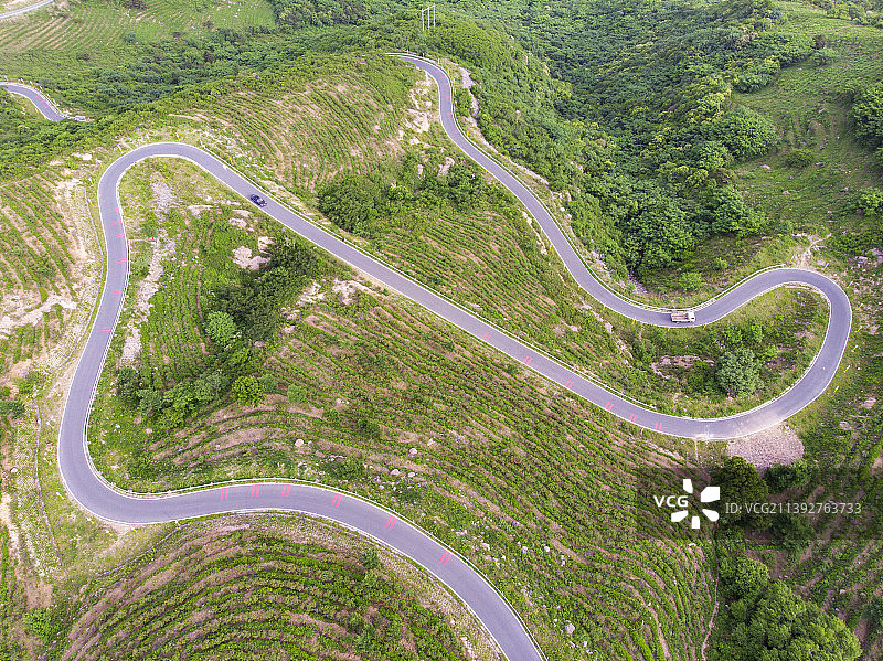 山间山区公路航拍图片素材