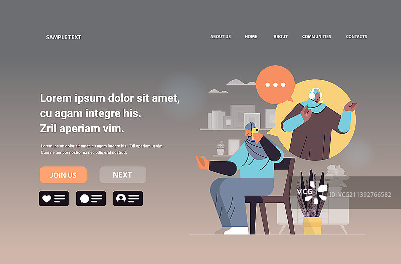 朋友视频通话讨论（男女）图片素材