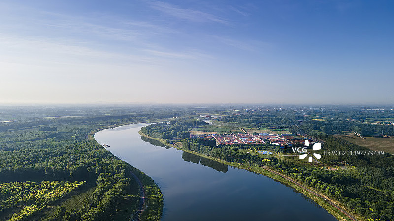航拍北京通州运河图片素材