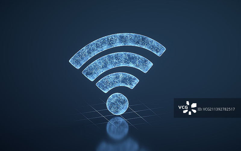 无线网与通信概念3D渲染图片素材