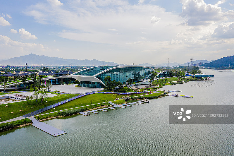杭州富阳区水上运动中心，亚运场馆图片素材