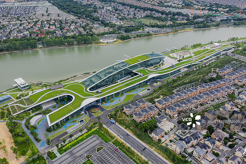 杭州富阳区水上运动中心，亚运场馆图片素材