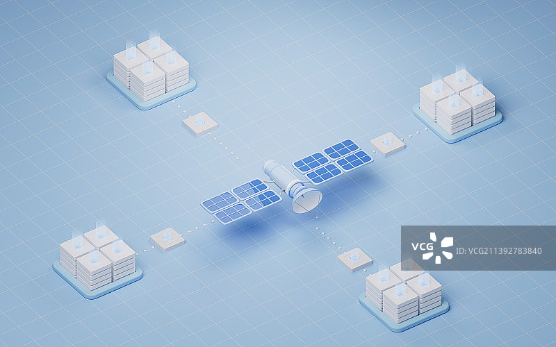 人造卫星3D渲染图片素材